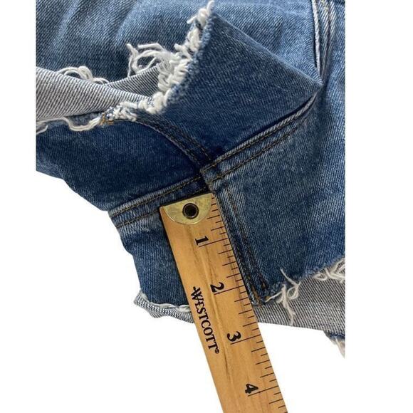 Abercrombie & Fitch The Mom Short Jeans Distressed Plus Size Denim 36/22 New - Picture 5 of 14